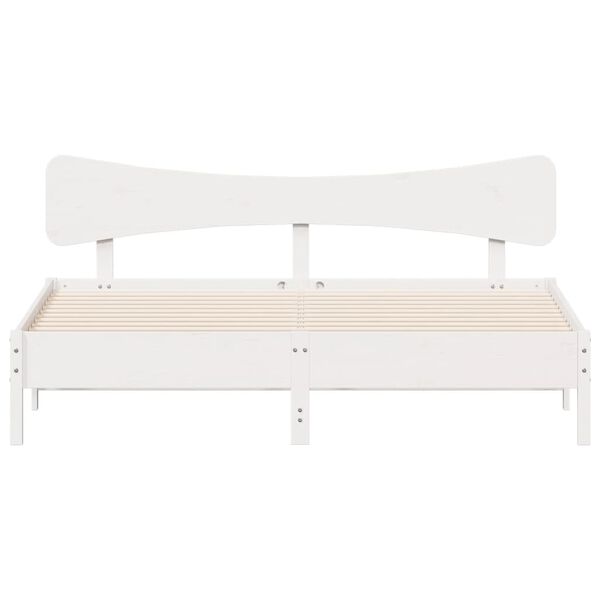 vidaXL Estructura de cama sin colchón madera maciza blanca 200x200 cm