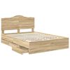 vidaXL Estructura de cama Roble Sonoma 140 x 200 cm Madera Ingenieril