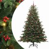 vidaXL &Aacute;rbol de Navidad artificial Verde 210 cm PVC, Metal y Pl&aacute;stico