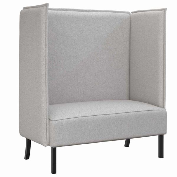 vidaXL Sofa de Espalda Alta 101cm Gris nube tela