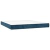 vidaXL Cama box spring con colch&oacute;n terciopelo azul oscuro 180x200 cm