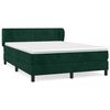 vidaXL Cama box spring con colch&oacute;n terciopelo verde oscuro 140x190 cm