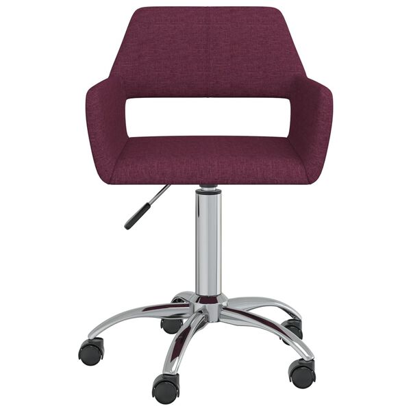 vidaXL Sillas de comedor giratorias 2 unidades tela morada