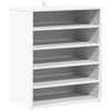 vidaXL Zapatero de madera contrachapada blanco 60x35x70 cm