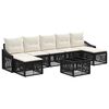 vidaXL Conjunto de sof&aacute;s de jard&iacute;n 8 uds. Negro rat&aacute;n sint&eacute;tico