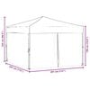 vidaXL Carpa para fiestas plegable con paredes laterales crema 3x3 m