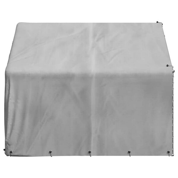 vidaXL Caseta para perros de exterior con cubierta 2x2x1,5 m de acero galvanizado