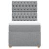vidaXL Cama box spring con colch&oacute;n tela gris claro 80x200 cm