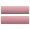 vidaXL Sofá de 2 plazas con cojines terciopelo rosa 120 cm