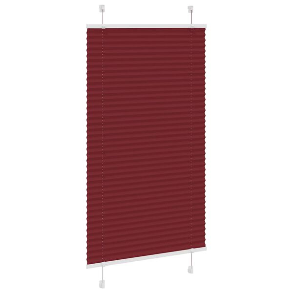 vidaXL Estor Plisado rojo burdeos 75x150 cm Tela Ancho 74,4 cm