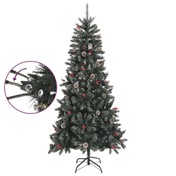 vidaXL &Aacute;rbol de Navidad artificial con soporte PVC verde 240 cm