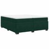 vidaXL Cama box spring con colch&oacute;n terciopelo verde oscuro 200x200 cm
