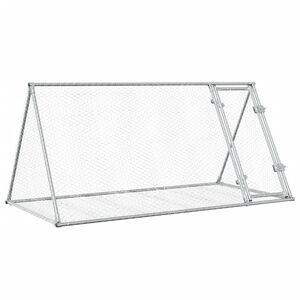 vidaXL Conejera acero galvanizado plateado 200x105x91 cm