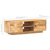 vidaXL Mueble para TV de madera maciza de mango 116x30x35 cm
