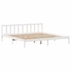 vidaXL Estructura de cama sin colch&oacute;n madera maciza blanca 200x200 cm