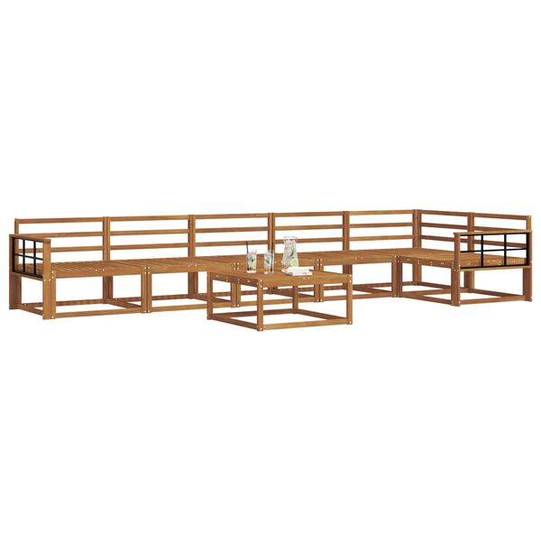 vidaXL Conjunto de sof&aacute;s de exterior 7 pcs Natural