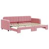vidaXL Sof&aacute; cama nido terciopelo rosa 80x200 cm
