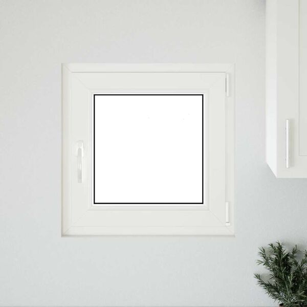 vidaXL Ventana de sótano "RISOR" 50x50 cm oscilobatiente DIN derecha antracita