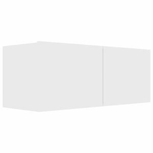 vidaXL Mueble para TV madera contrachapada blanco 80x30x30 cm