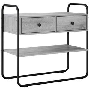 vidaXL Mesa Consola Sonoma gris 80 x 40 x 75 cm Madera de ingenier&iacute;a