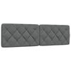 vidaXL Cabecero de cama acolchado tela gris oscuro 180 cm