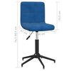 vidaXL Silla de comedor giratoria de terciopelo azul
