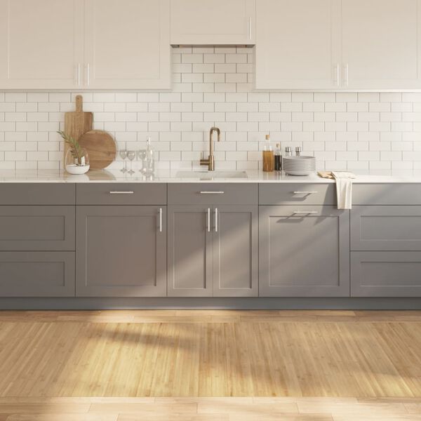 vidaXL Alfombra rectangular bamb&uacute; color natural claro 100x400 cm