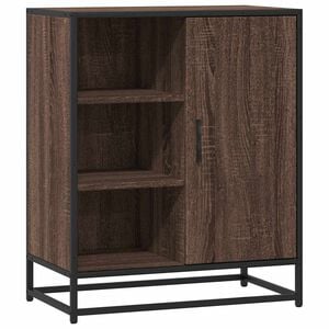 vidaXL Aparador de madera de ingenier&iacute;a roble marr&oacute;n 62x35x76 cm