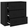 vidaXL Vitrina Roble Negro 80 x 33 x 70 cm Madera contrachapada