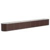 vidaXL Jardinera arriate acero galvanizado marr&oacute;n 332x40x36 cm