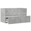 vidaXL Armario para lavabo contrachapada gris hormig&oacute;n 90x38,5x45 cm