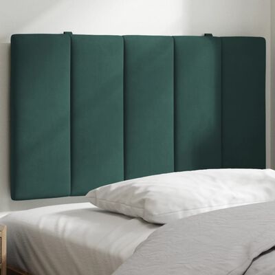vidaXL Cabecero de cama acolchado terciopelo verde oscuro 80 cm
