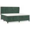 vidaXL Cama box spring con colch&oacute;n terciopelo verde oscuro 200x200 cm