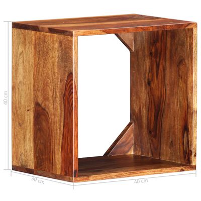 vidaXL Mesa auxiliar de madera maciza de sheesham 40x30x40 cm