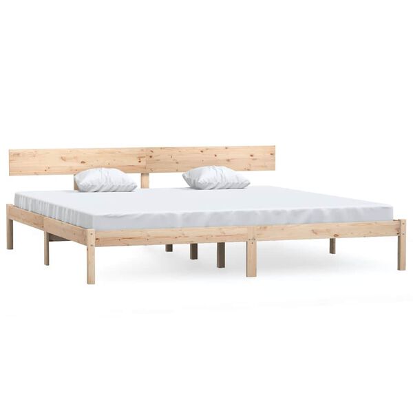 vidaXL Estructura de cama sin colch&oacute;n madera maciza 200x200 cm