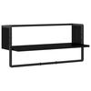 vidaXL Estante de pared Montada en la pared Roble negro metal PB