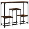 vidaXL Mesa consola madera de ingenier&iacute;a roble ahumado 89,5x28x76 cm