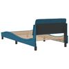 vidaXL Estructura de cama con cabecero Dover terciopelo azul 100x200 cm