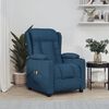 vidaXL Sill&oacute;n de masaje elevable de tela azul