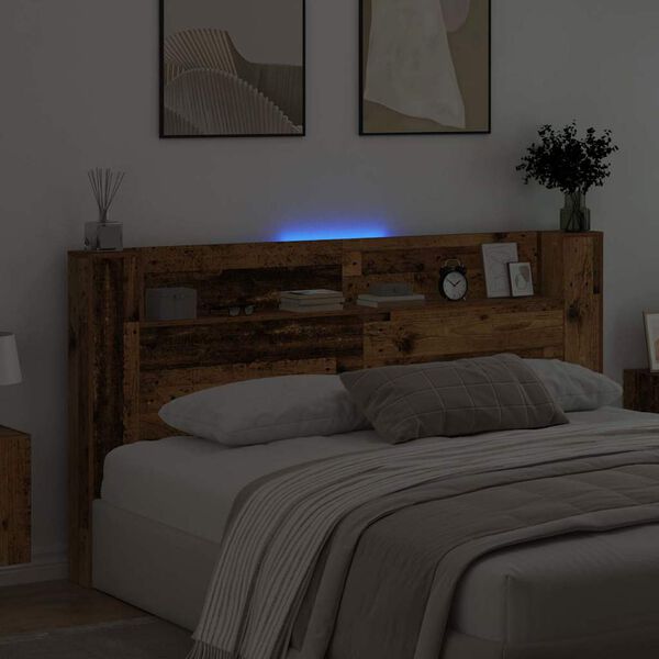 vidaXL Cabecero Madera vieja 200 x 15 x 103,5 cm Madera de ingenier&iacute;a