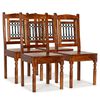 vidaXL Sillas de comedor 4 unidades madera maciza cl&aacute;sica