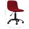 vidaXL Sillas de comedor giratorias 4 unidades terciopelo rojo tinto