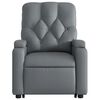 vidaXL Sill&oacute;n reclinable elevable el&eacute;ctrico de cuero sint&eacute;tico gris