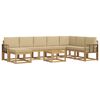 vidaXL Conjunto de sof&aacute;s de exterior 9 uds. y Beige