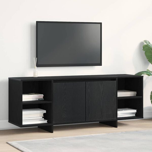 vidaXL Gabinete de TV Roble Negro 120 x 30 x 40,5 cm