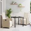 vidaXL Conjunto de Comedor de Jard&iacute;n 3 pcs Beige rat&aacute;n sint&eacute;tico