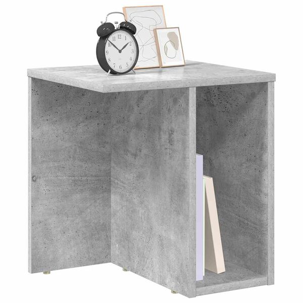 vidaXL Mesa Auxiliar Gris Concreto 37 x 32 x 40 cm