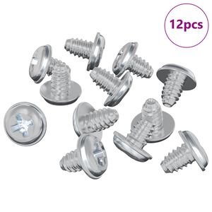 vidaXL Tornillos de Bloqueo 12 pcs Plateado M4 x 5 mm Hierro