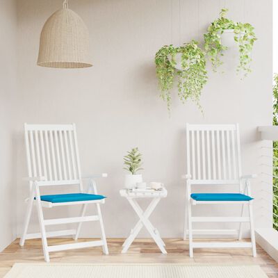 vidaXL Cojines de silla de jardín 2 uds tela Oxford azul 50x50x3 cm