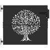 vidaXL Puerta de jard&iacute;n 85 x 100 cm Negro Con cerradura